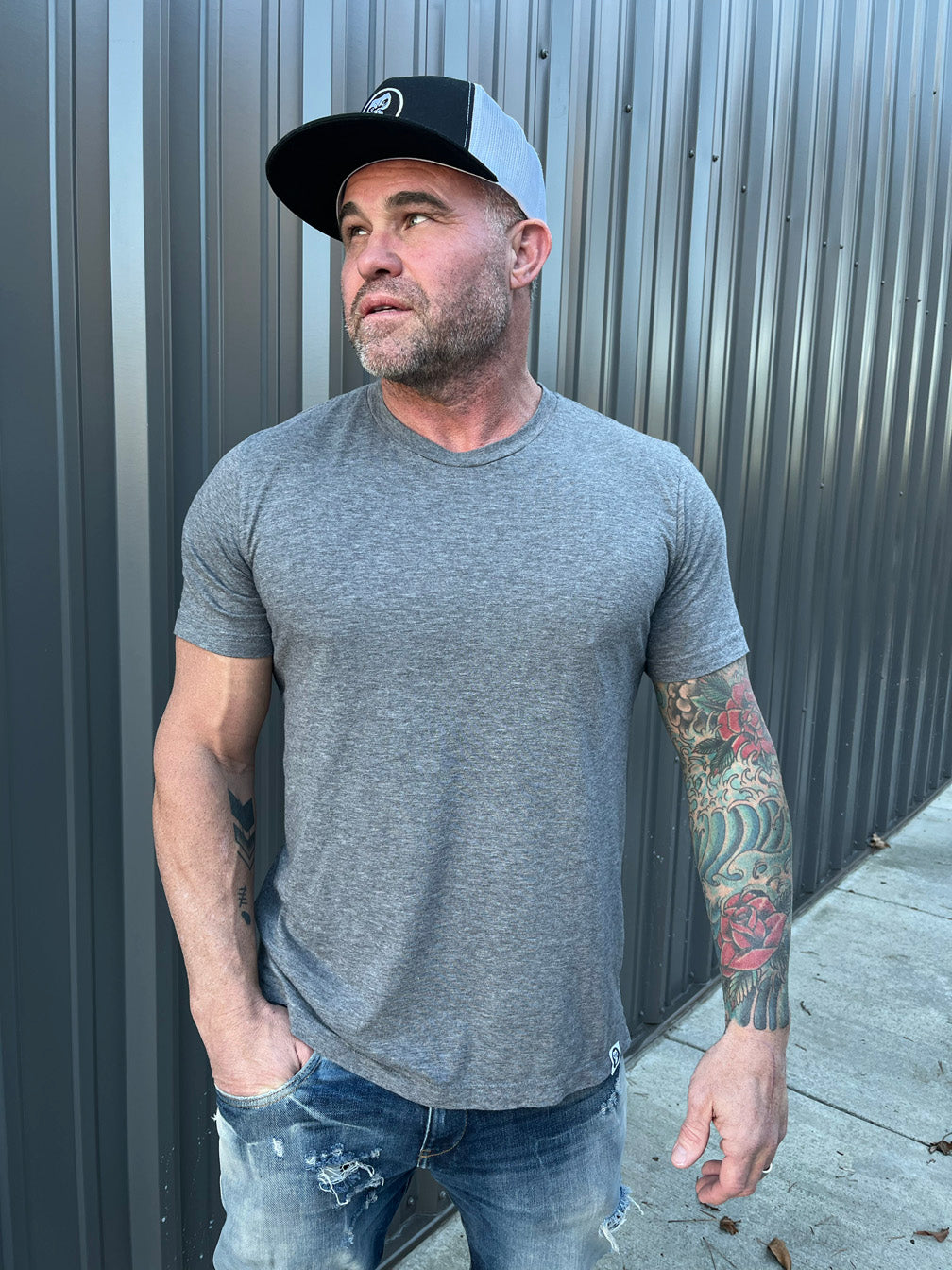 Gorilla SS Tee - Heather Grey