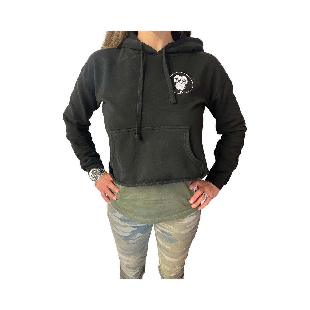 Gorilla Hoodie Sweat Crop Top