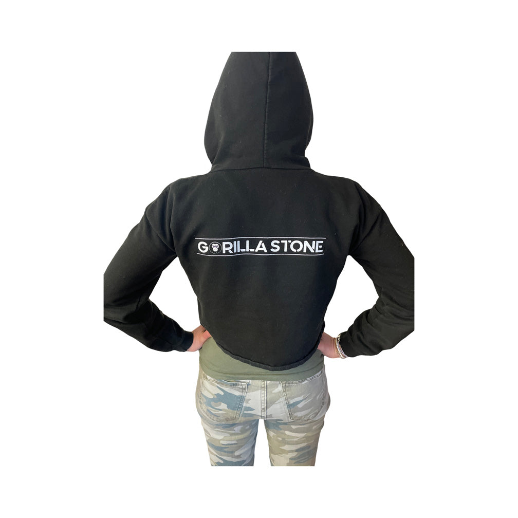 Gorilla Hoodie Sweat Crop Top